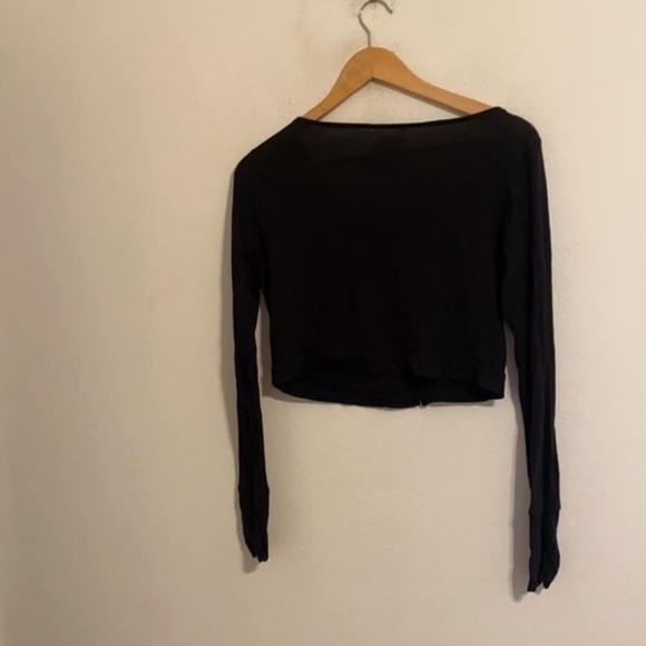 VINTAGE LIMITED EDITION SOLID BLACK BLOUSE MEDIUM - Picture 3 of 3